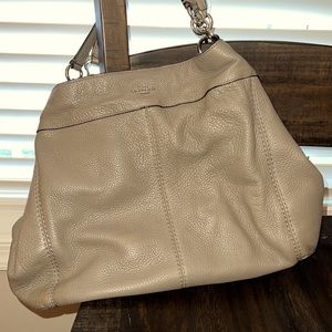Gray Coach triple compartment bag